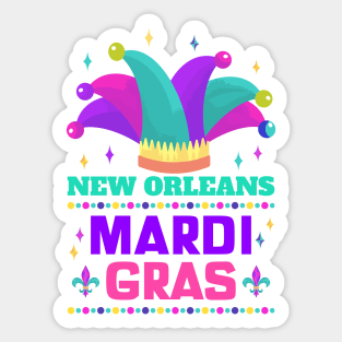 New Orleans Carnival Beads And Blings Party 2022 Mardi Gras Sticker